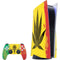 Marijuana Rasta Distressed PlayStation PS5 Skins